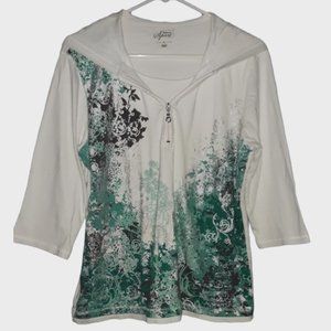 Style & Co. 3/4 Sleeve Pullover Hoodie (Size XL)